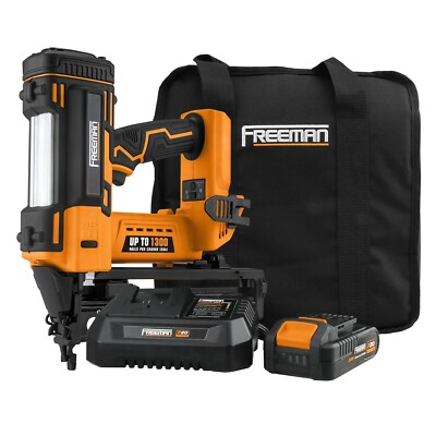 Freeman 20 Volt Cordless Finish Nailer Kit   1300 Shots per Charge *Mfr Direct*