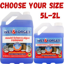 Wet & Forget Mould Lichen & Algae Remover Outdoor Cleaning Solution 5L-2L UK
