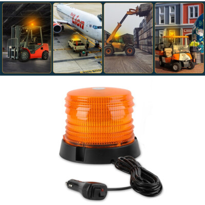 Amber LED Strobe Beacon Light Rooftop Rotating Emergency Warning Forklift Truck