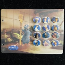 Juego de prendedores Ratatouille Carrefour Remy Emile Pixar Nueva Generación Festival Disney