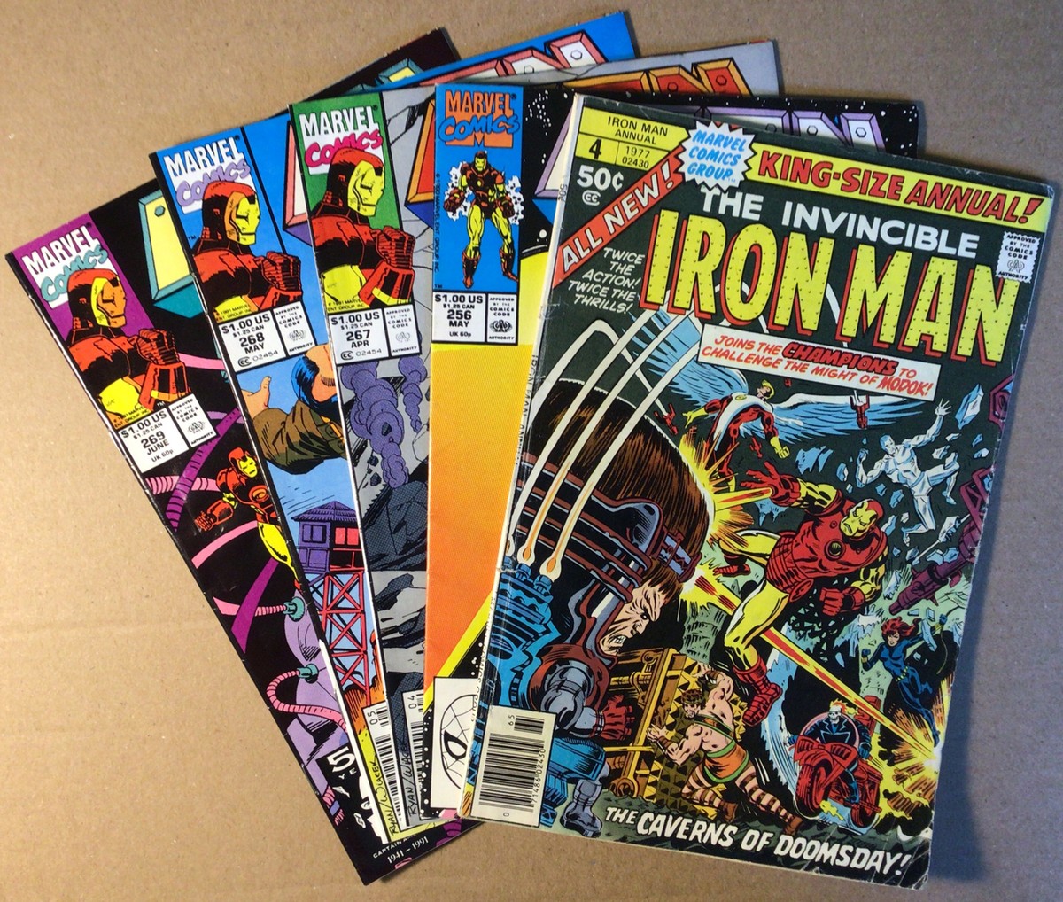 The Invincible Iron Man #256, #267, #268, #269, King Sized The Invincible Iron Man #256, #267, #268, #269, King Sized