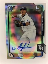 2015 BOWMAN CHROME WILLY ADAMES AUTO REFRACTORS /499 1ST RC BREWERS AUTO