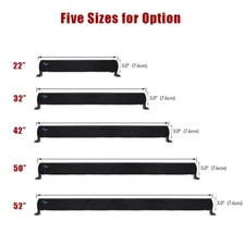22" 32" 42" 50" 52" LED Light Bar Cover Straight Curved Cover Protective Gear US