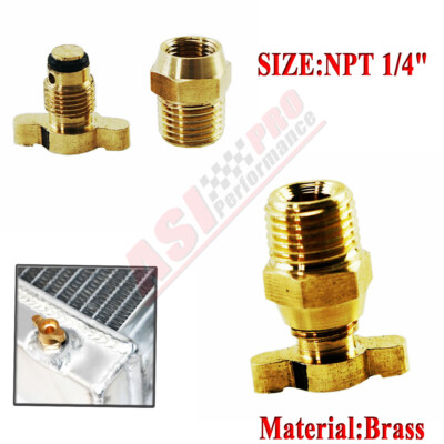 Universal Radiator Style Thread Male Brass Petcock Drain Plug  NPT 1/4''  1PC