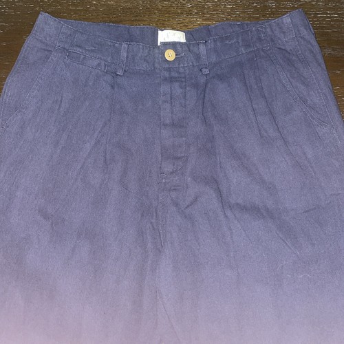 NWT Wythe Cotton/Linen Pants 36 x 31 Indigo Blue - Picture 5 of 6