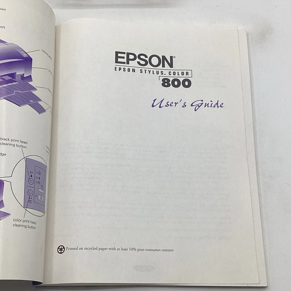 (2) 1997 Epson Stylus Color 800 Color Printer User And Set-Up Guides - Image 4 of 4