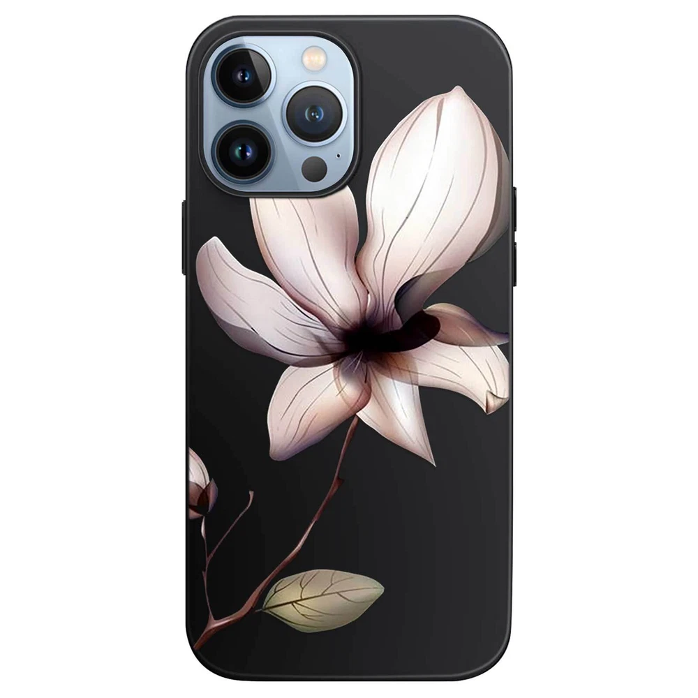 Phone Case For Apple iPhone 14 Pro Max 13 12 15 Flower Lace Protective TPU Cover
