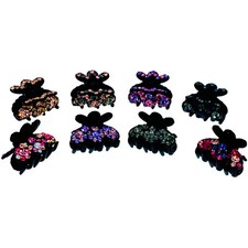 Handmade Small Acrylic Hair Clip Claw Jaw Hairpin made with Swarovski Crystal A5