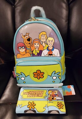 Loungefly Scooby Doo Mystery Machine Mini Backpack Wallet Set New with  Tags