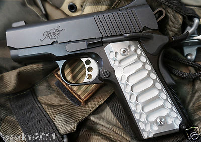 1911 Compact Officer Grips Colt kimber Defender Brushed ''Cobra ''