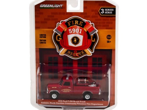 FORD F-250 Brush Truck - Fallston, NC 1978 - Fire Department - Greenlight 1:64 - Picture 5 of 6