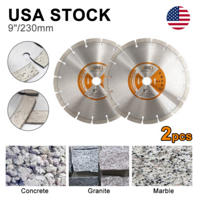 2pcs 9''/230mm Diamond Cutting Disc Concrete Block Granite Cut-off Wheel Cutter