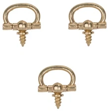 NEW!! Ring Hanger Oval Screw 5/8In, MintCraft 3 PCs Polished Brass Finish