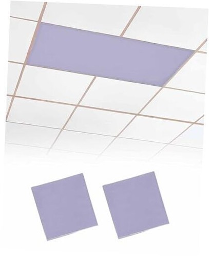Fluorescent Light Cover for Classroom Ceiling Light, Lavender Purple 2 Pack