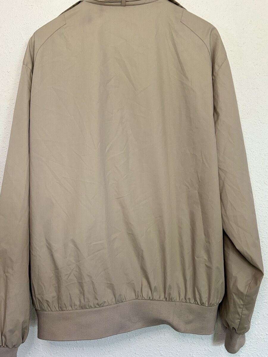 Members Only Vintage Jacket Mens XLT Beige Full Zip Racer Members Only Vintage Jacket Mens XLT Beige Full Zip Racer