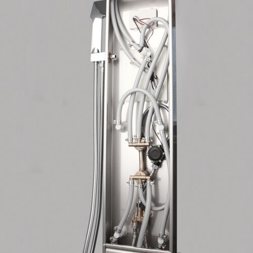 Silber LED Duschpaneel System Digital Display Massage Jets 6-Wege Duscharmatur - Bild 11 von 12