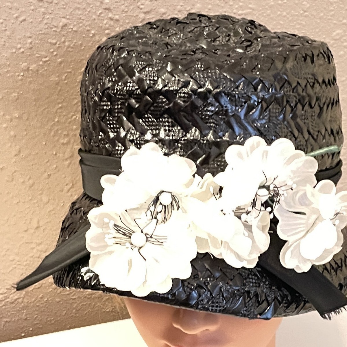 VTG Women\'s Woven Straw Bucket Hat Mid Century Fashion Union Made in USA Grant\'s Bucket 1950s Vintage Hats for Women for sale | eBay main image 4