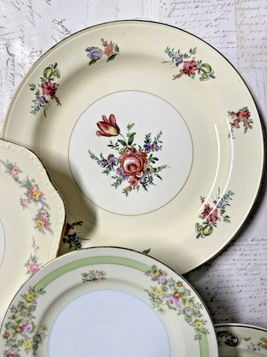 LOVELY vintage mismatched plates collection wall collage, wedding, tea parties - Picture 7 of 7