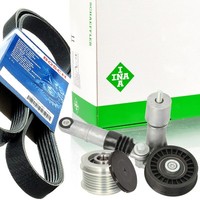 Bosch 5PK1432 Keilrippenriemen-Satz + Freilauf FüR Bora Golf IV 1.9 VW Audi