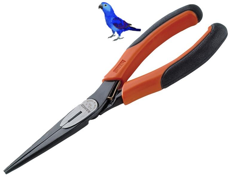 BAHCO ERGO 140mm (5-1/2"") Long Snipe Needle Nose Side Cutter Plier 2430G140
