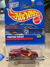 1998 Hot Wheels Mainline/Collector #862 PONTIAC SALSA Dark Red w/Chrome 5 Dot Sp