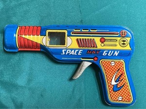 Junior Burp Gun Space Tin Toy Vintage Jouet Ancien De L'espace En Tôle