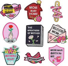 9Pcs Mother'S Day Embroidered Patches, Mother'S Day Iron on Patches DIY Patches