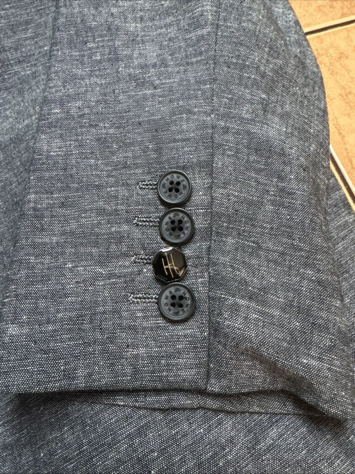 Howe Creative Workforce Sz L 42R Cotton Linen Heather Gray Unstructured Jacket - Image 2 of 4