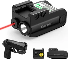 Gmconn Pistol Green Red Laser Light Combot, 350 lm Gun Flashlight with Strobe Mo