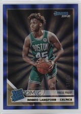 2019 Panini Donruss Rated Rookie Press Proof Blue Laser 18/49 Romeo Langford jg5