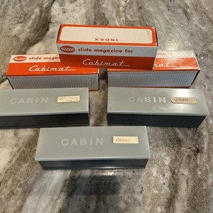 Manon Projector Slide Magazines For Cabimat Lot of 3 Vintage With Boxes