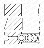 1X Goetze Engine 08-436300-10 Kolbenringsatz FüR Toyota Lexus