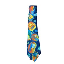 Dimoda Tie Mens One Size Blue Silk Novelty Computer Office Technology Print