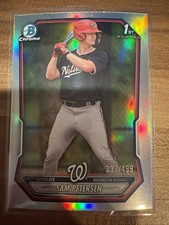 2026 Bowman Baseball #BCP-122 Sam Petersen 1st Chrome Refractor /499 Nats
