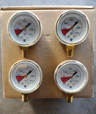 #ad Lot of 4 Right Hand Thread Pressure Gauge 0 3000 psi 2 inch Face 1 4quot; NPT Inlet $50.00
