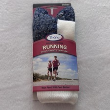 Thorlos Running Thick Cushion Crew Socks XJ Navy White Large 9-12.5 Vintage NEW