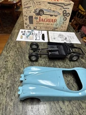 1950's DOEPKE JAGUAR XK120 MODEL TOYS OHIO Baby Blue Pressed Steel Car Box