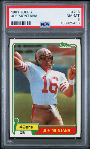 1981 Topps Joe Montana #216 PSA 8