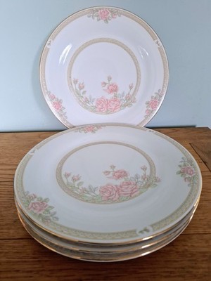Tienshan Crown Ming Speiseteller Fine China Christina Rosenmuster 4er Set