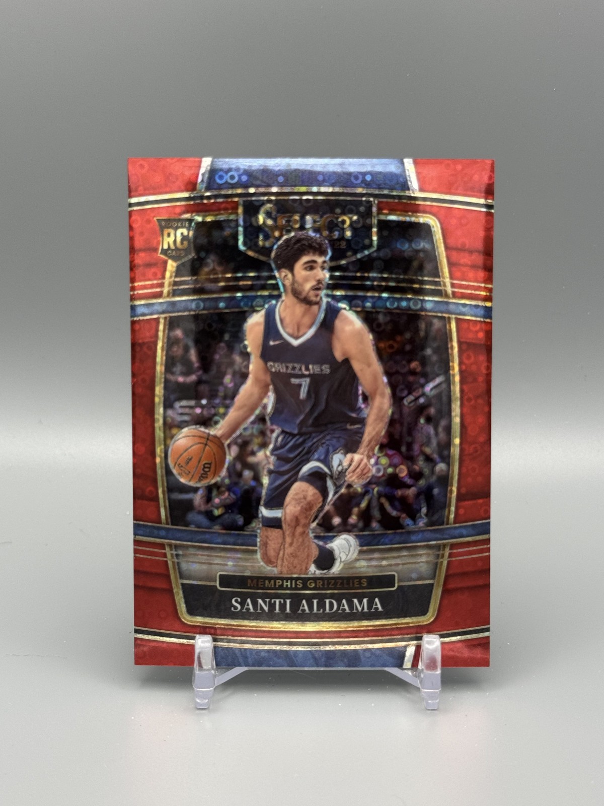 2021-22 Select Santi Aldama RC Concourse Red Disco /49 #64 Memphis Grizzlies
