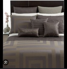 Hotel Collection Columns King Duvet Cover 5 Shams. Brand New