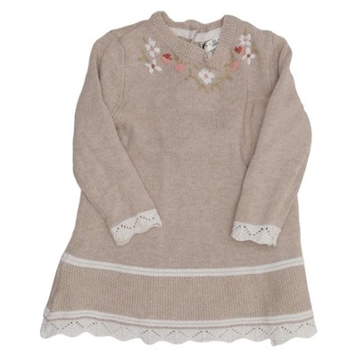 Max Studio, Kleid, Größe: 74, MAX STUDIO baby, Beige/Weiß, Baumwolle #0tH