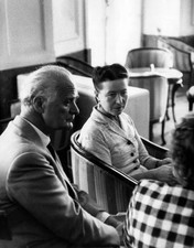 French writer Simone de Beauvoir Italian writer painter Leonida Re- Old Photo