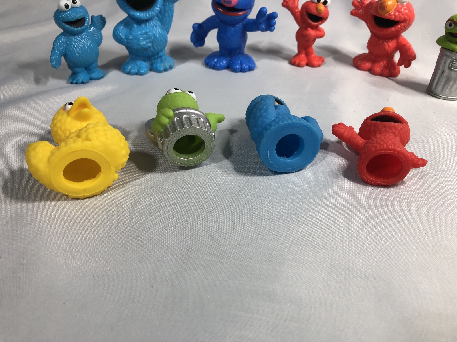 Sesame Street Assortment Lot Of 6 Figures & 4 Finger Puppets