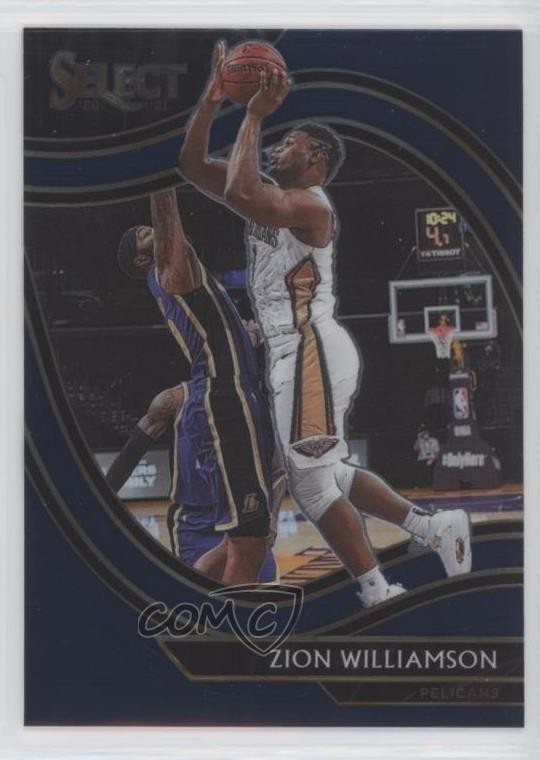 2020-21 Panini Select Courtside Retail Blue Zion Williamson #213 0a3