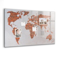 Glas Memoboard Komplett Mit Schwarzem Marker Schwamm Magneten Brick Weltkarte