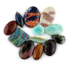 300 Carats AA Natural Mix Cabochons Loose Gemstones Wholesale Lot 8 To 10 pcs