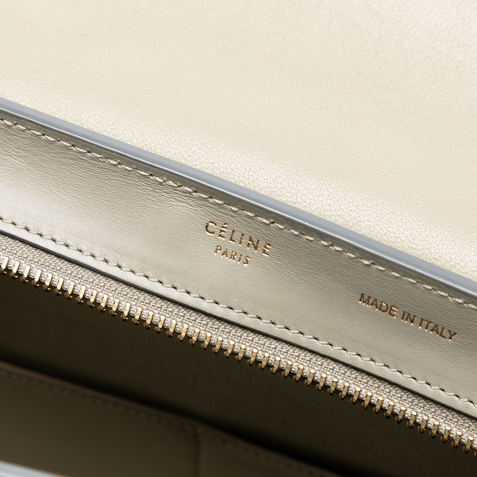 Authenticated Celine Medium Bicolor Leather Trape… - image 5