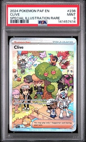 2024 Pokemon Paldean Fates CLIVE 236/091 Special Illustration Rare PSA 9