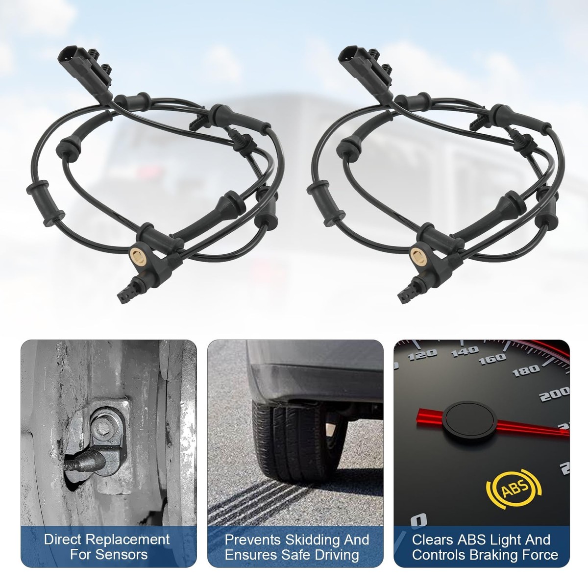 ABS Wheel Speed Sensor Compatible with JEE p Wrangler 3.6L 3.8L